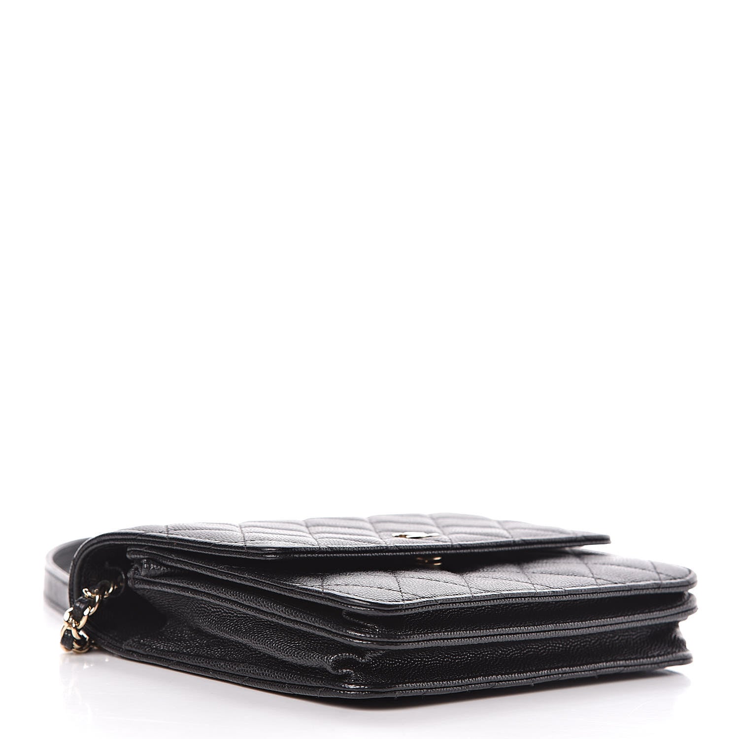 Chanel Caviar Quilted Square Wallet On Chain WOC Black 4 of 14
