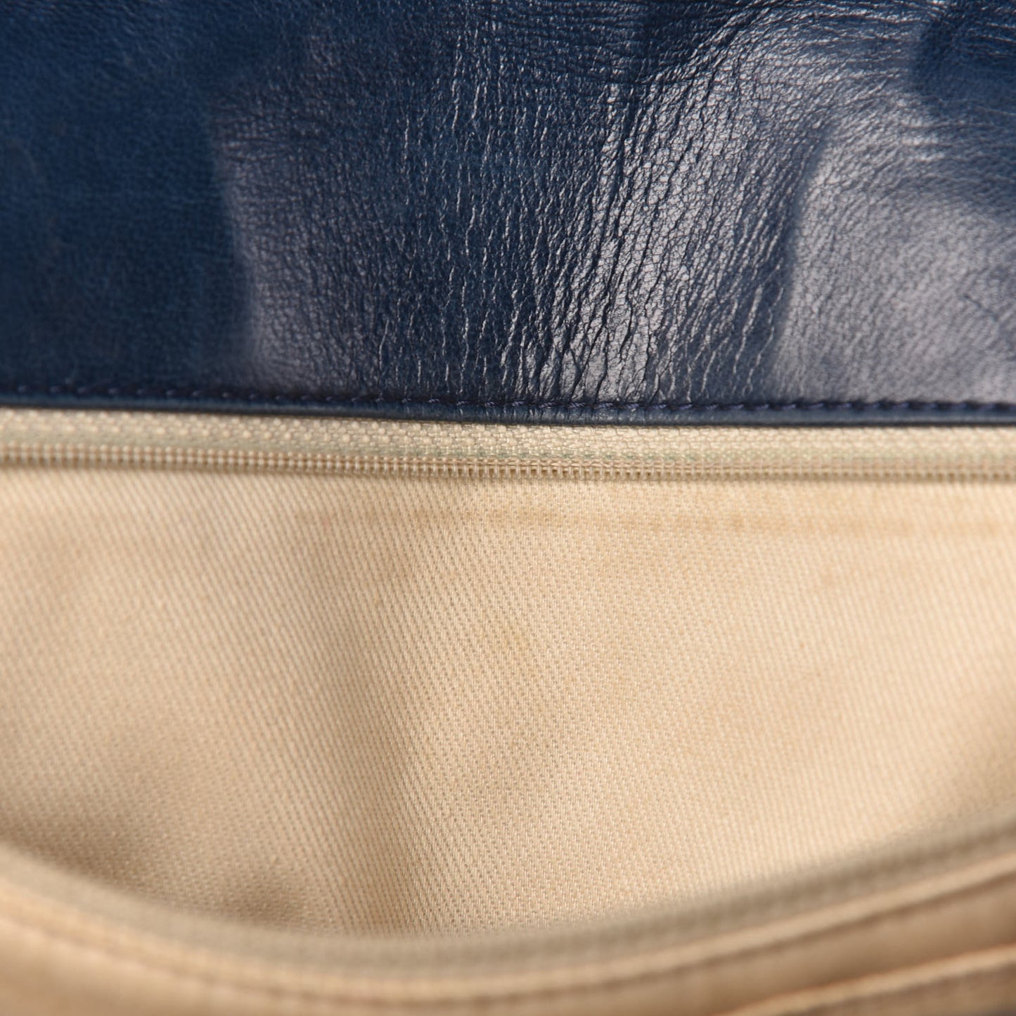 Vinyl Quilted In The Business Flap Navy Blue