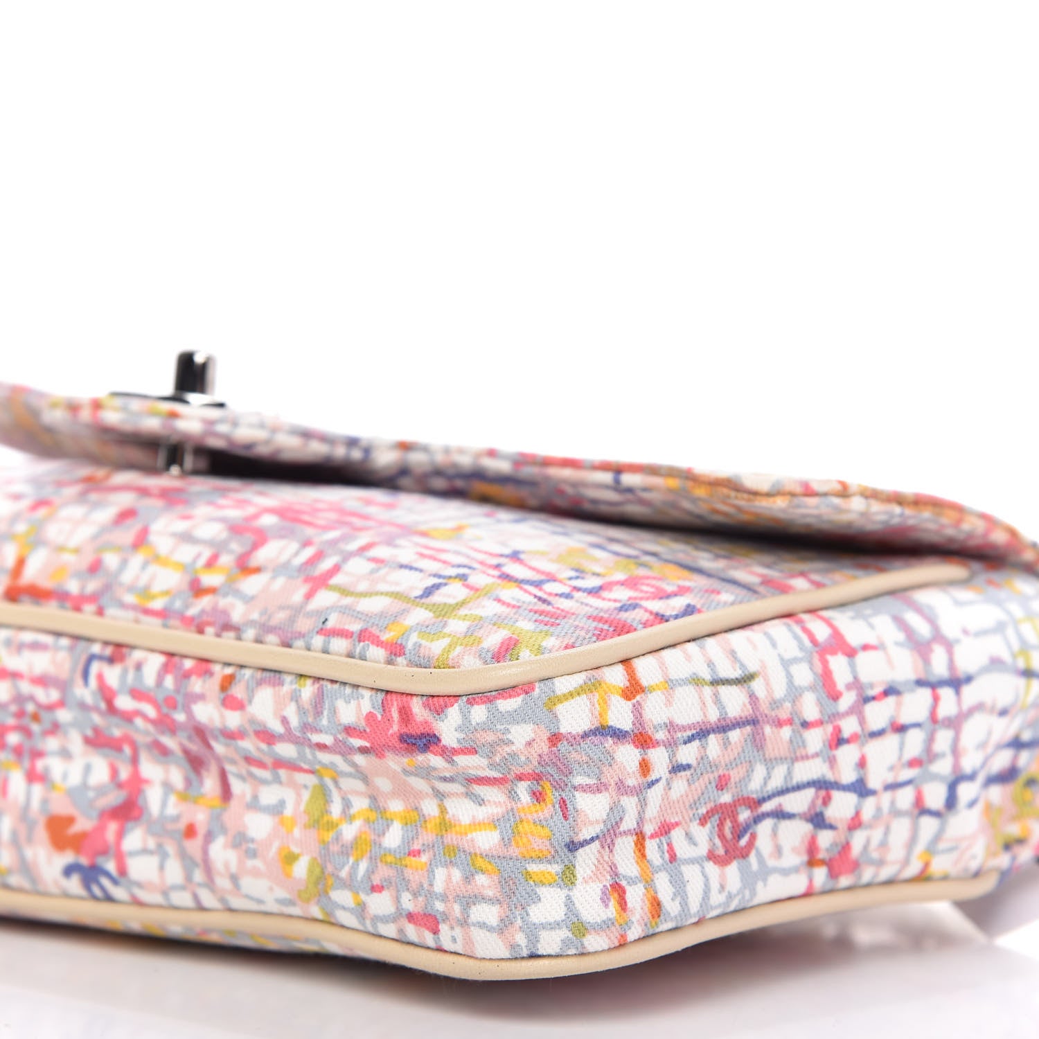 Chanel Canvas Watercolor Tweed Print Clover Small Flap Multicolor 7 of 11
