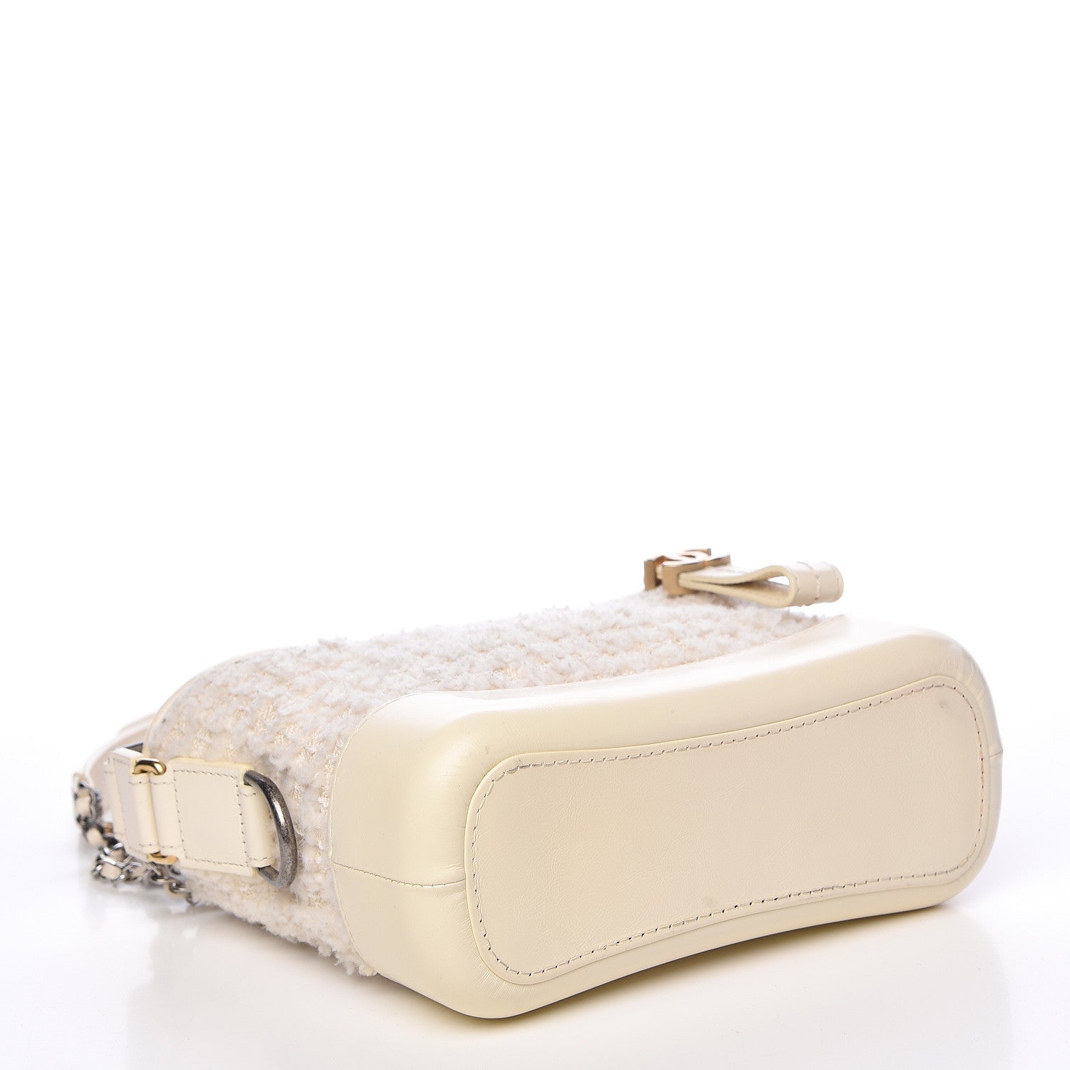 Chanel Tweed Calfskin Quilted Small Gabrielle Hobo Ivory 4 of 13