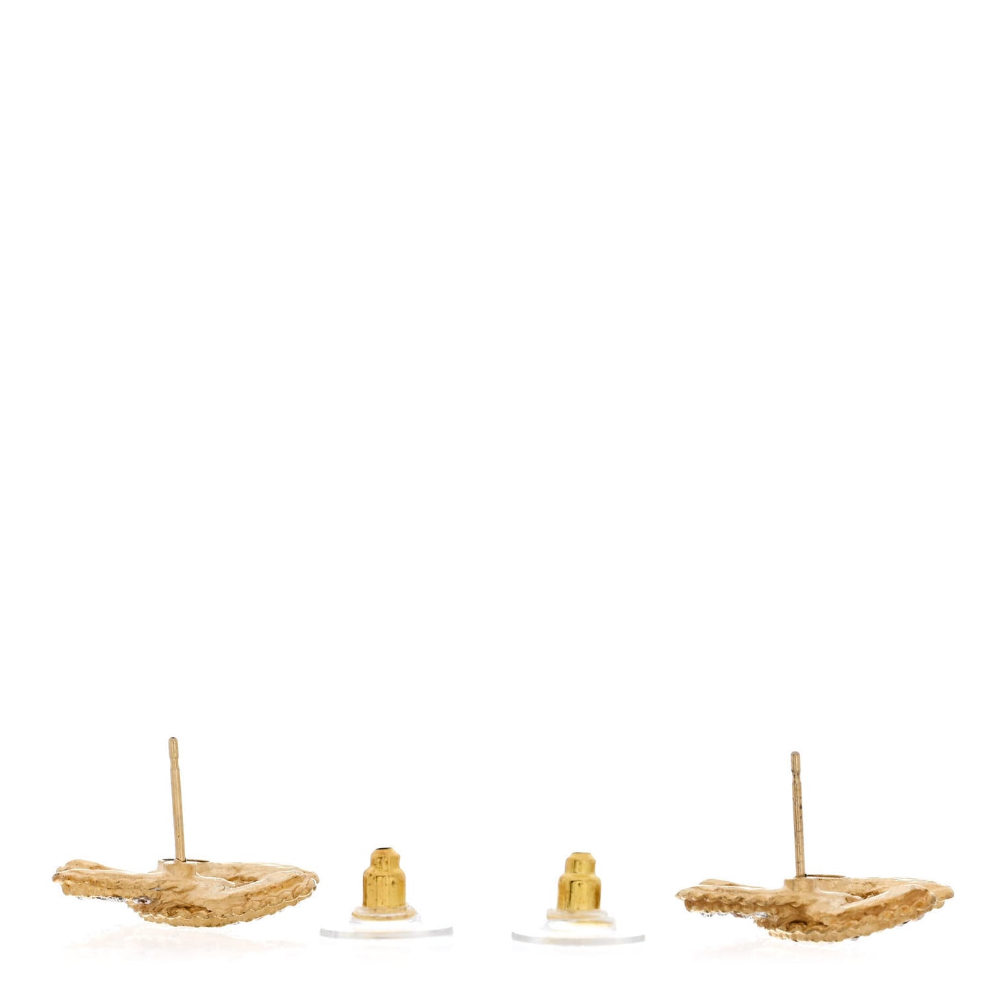 Crystal 90's Icon CC Stud Earrings Gold