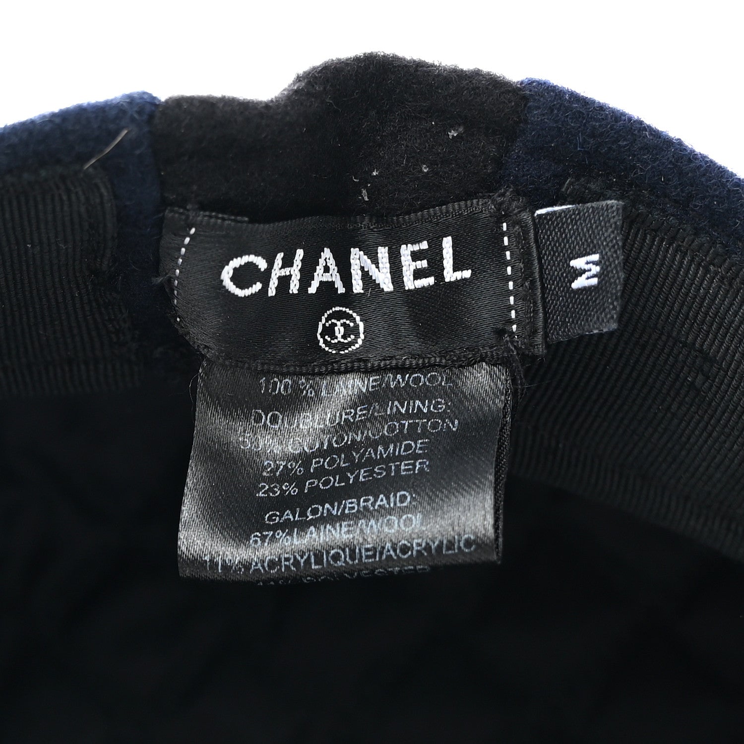 Chanel Wool Paris Hamburg Sailor Cap Hat M Navy 8 of 10