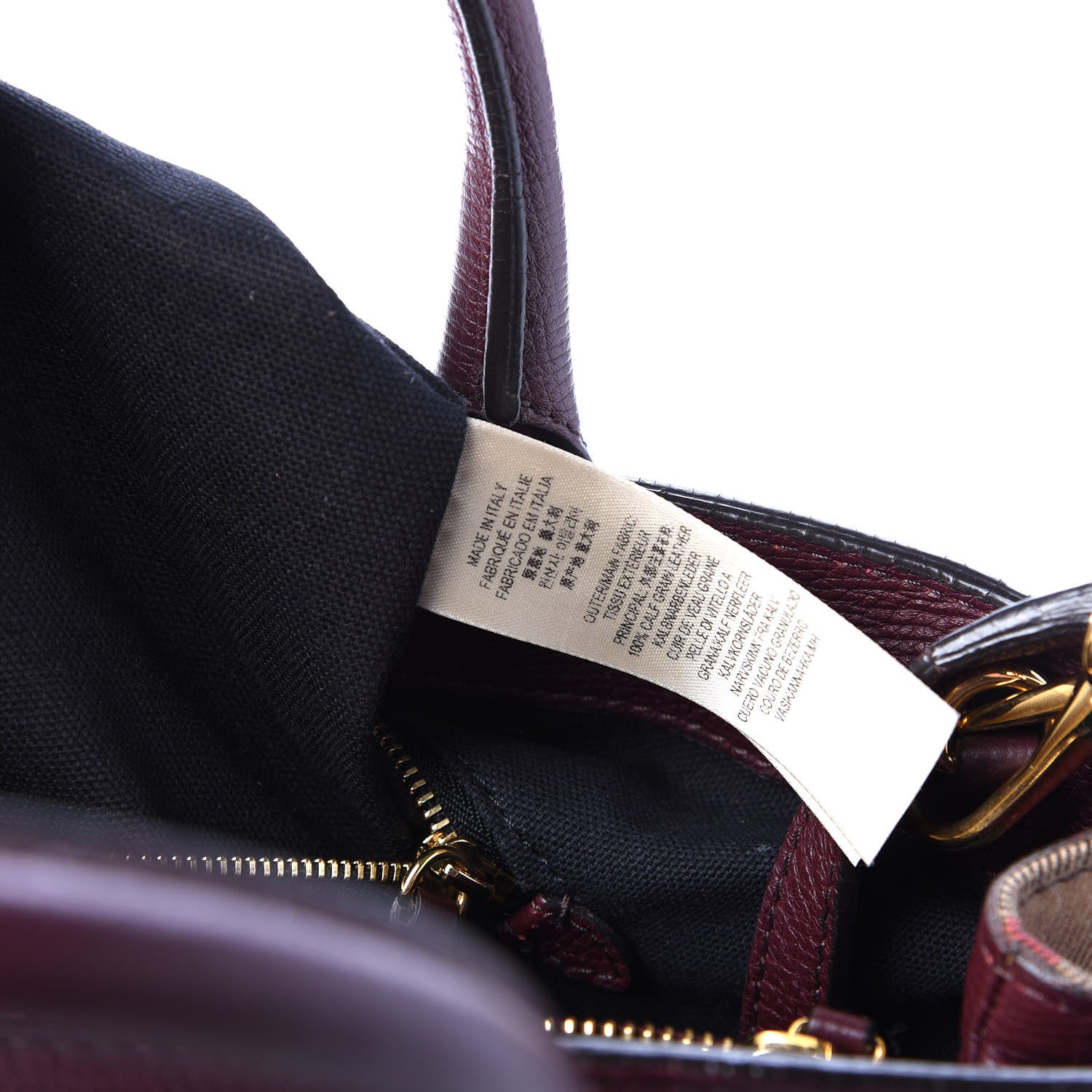 Burberry Grainy Calfskin House Check Medium Banner Tote Elderberry 10 of 11