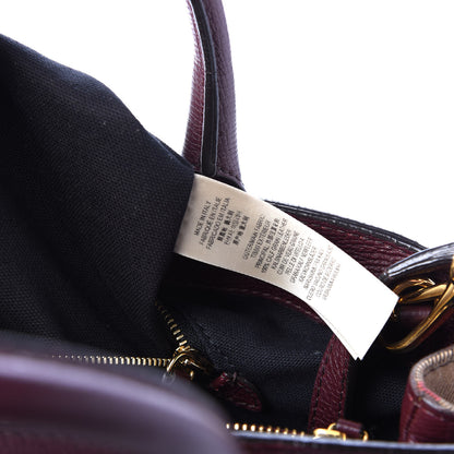 Burberry Grainy Calfskin House Check Medium Banner Tote Elderberry 10 of 11