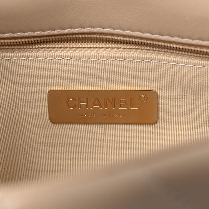 Chanel Lambskin Quilted Medium Chanel 19 Flap Light Beige 6 of 9