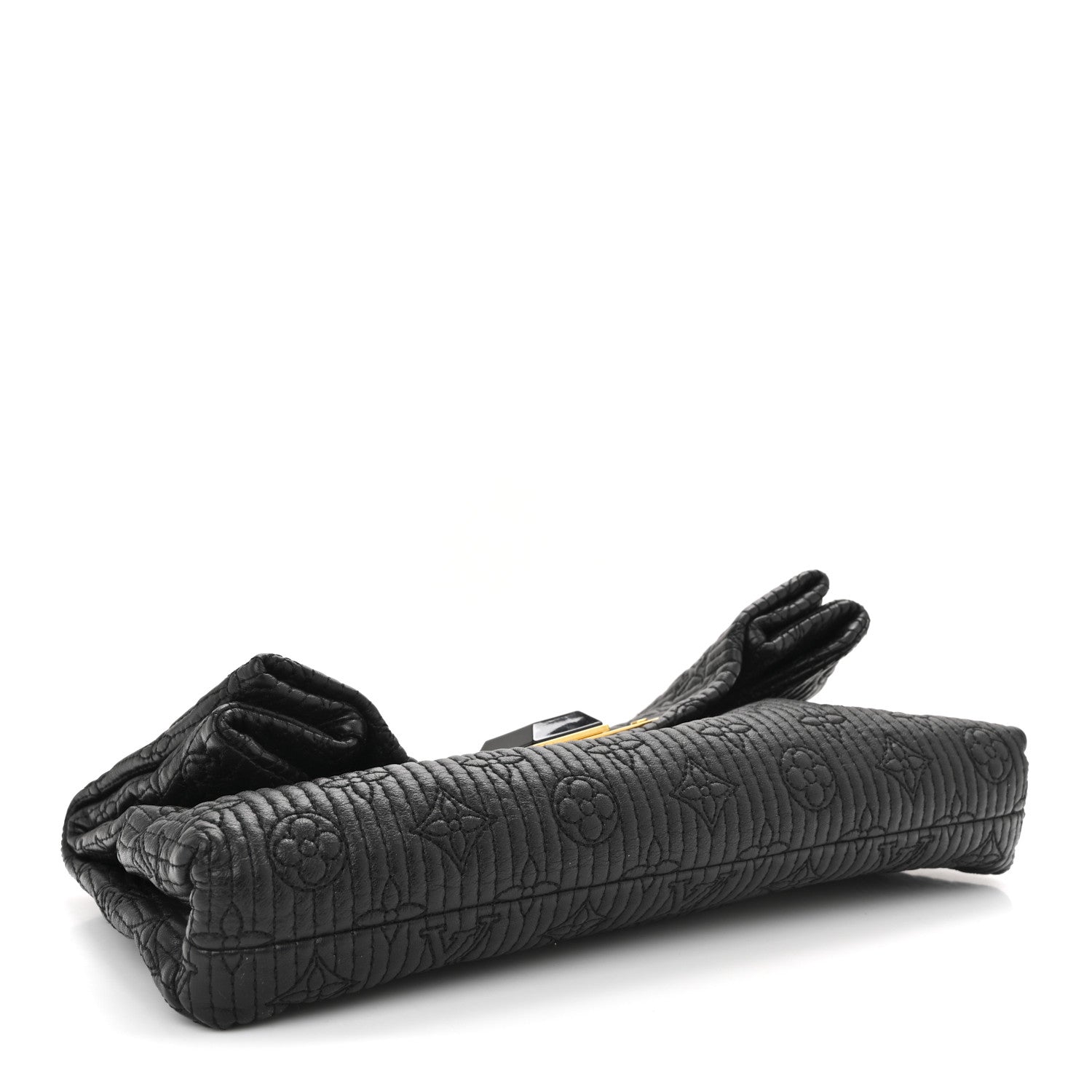 Louis Vuitton Calfskin Quilted Monogram Altair Clutch Black 4 of 10