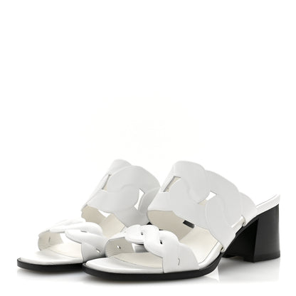 Hermes Nappa Gaby 60 Sandal 37.5 White 4 of 10