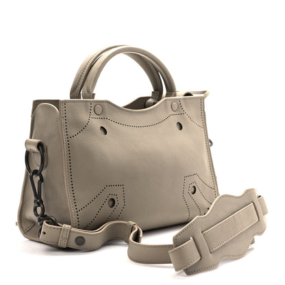 Balenciaga Veau Soyeux Perforated Blackout Hardware Nano City Gris Cendre 3 of 9