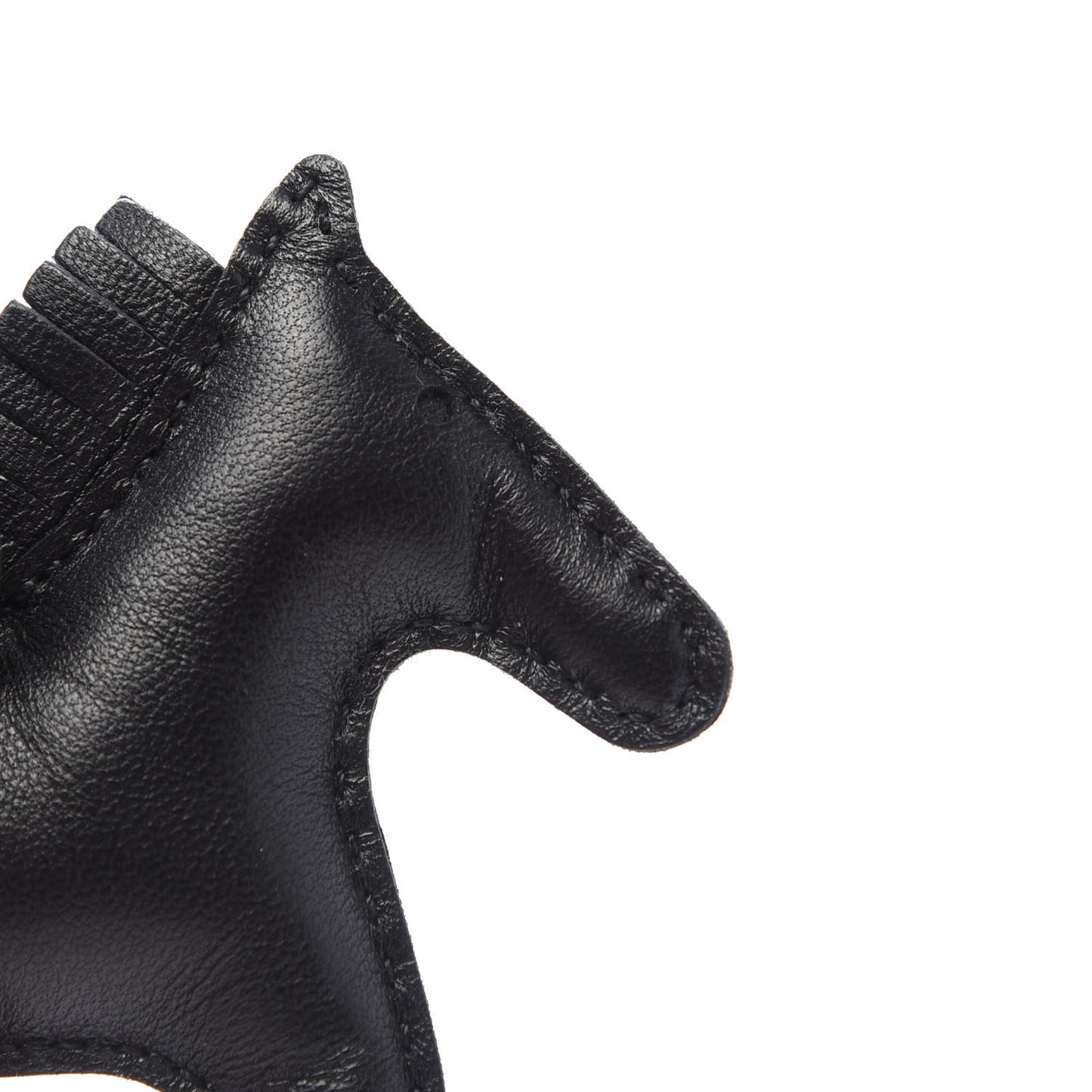 Milo Lambskin Grigri Rodeo Horse Bag Charm PM So Black