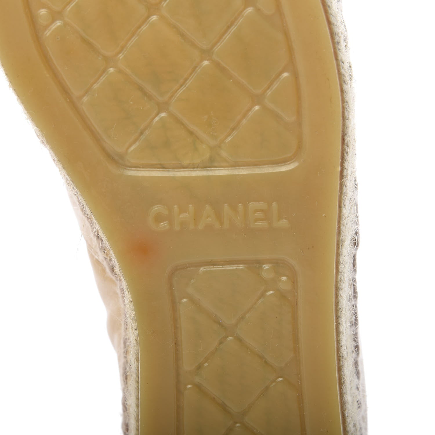 Chanel Lambskin CC Espadrilles 38 Beige Black 8 of 12