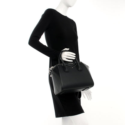 Givenchy Smooth Calfskin Small Studded Antigona Black 3 of 9