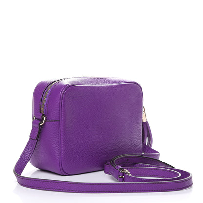 Gucci Pebbled Calfskin Small Soho Disco Bag Shine Purple 3 of 9