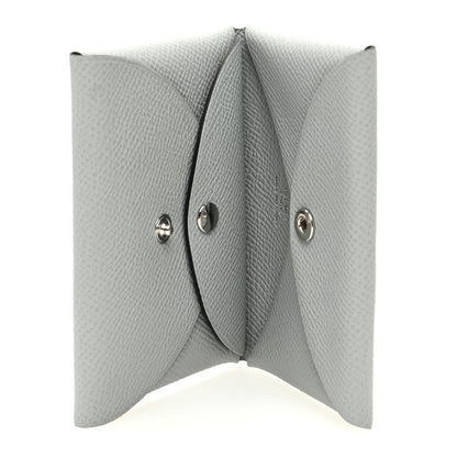 Hermes Epsom Calvi Duo Card Case Bleu Glacier 5 of 8