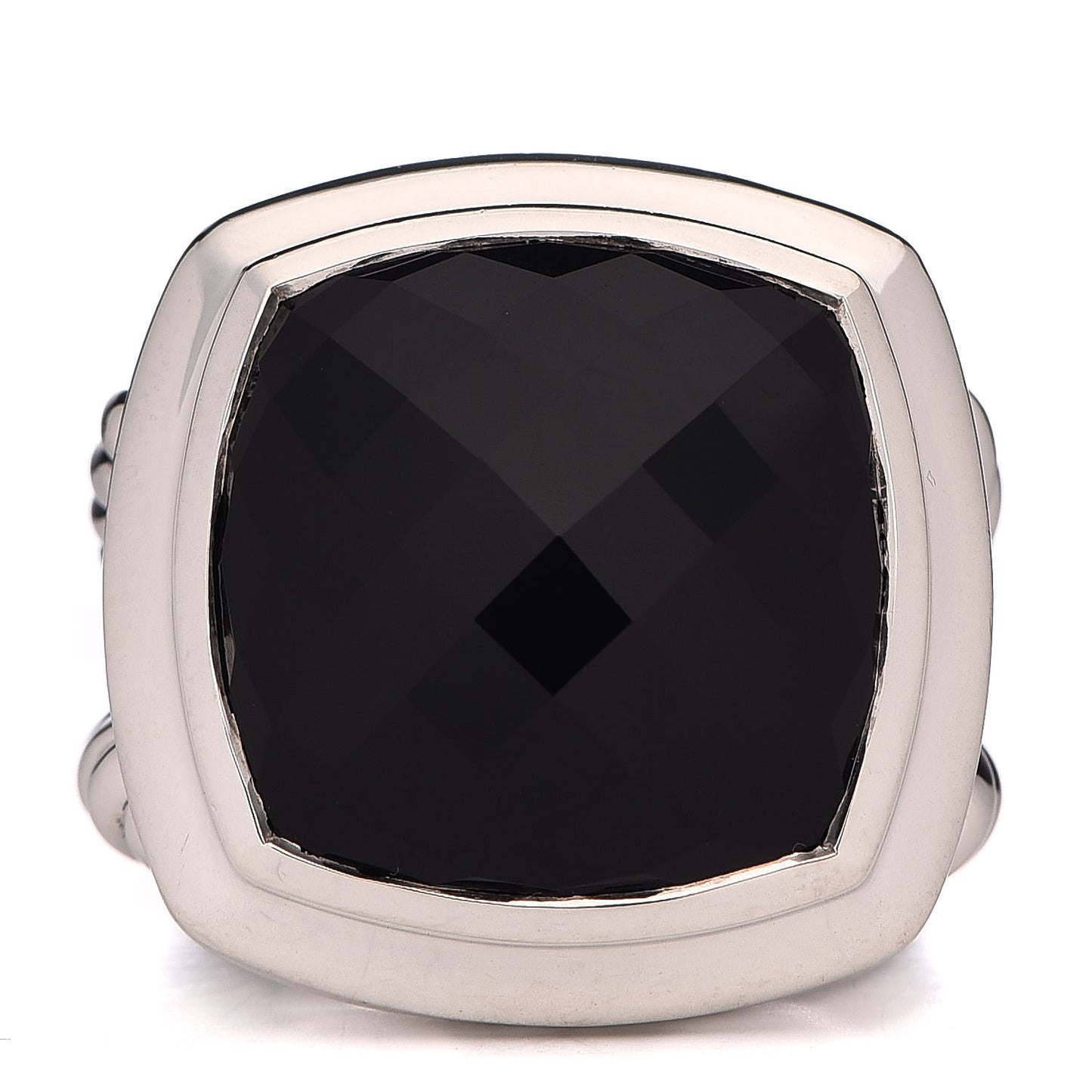 Sterling Silver Black Onyx 16mm Albion Ring 52 6