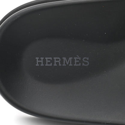 Hermes Calfskin Mens Chypre Sandals 44 Black 7 of 8