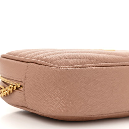 Saint Laurent Grain De Poudre Matelasse Monogram Mini Lou Camera Bag Vintage Peach 9 of 10