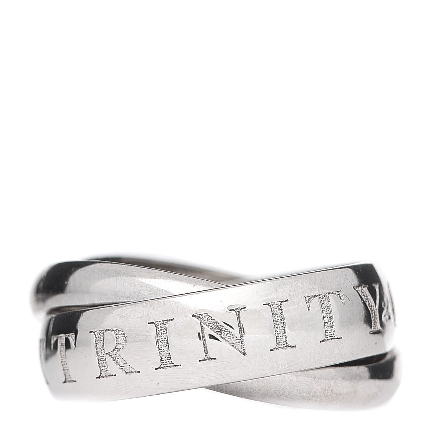 Cartier 18K White Gold Amour Trinity Ring 50 5.25 1 of 5