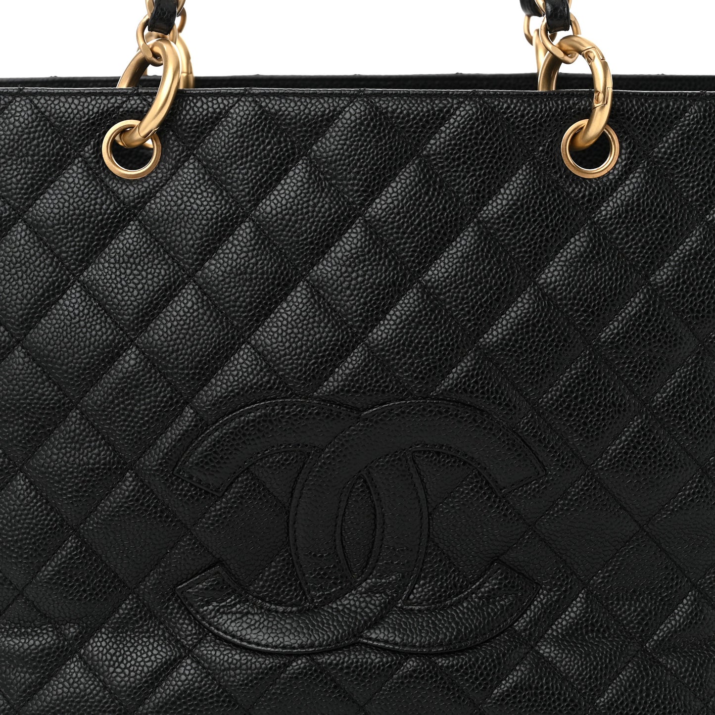 Caviar Quilted Grand Timeless Tote GTT Black