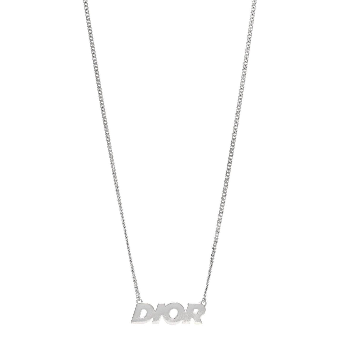 Homme Sterling Silver Logo Pendant Necklace