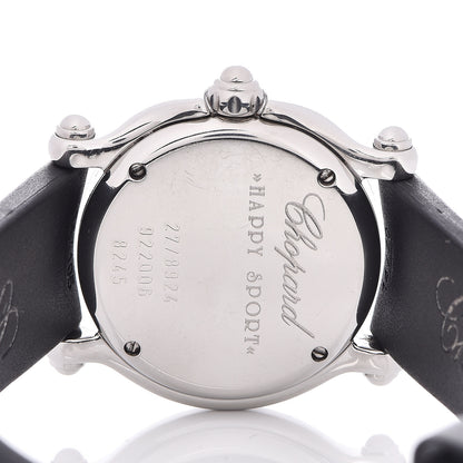 Chopard Stainless Steel Rubber Diamond Bezel Ruby Yellow Sapphire 26mm Happy Sport Fish Quartz Watch Blue 5 of 5