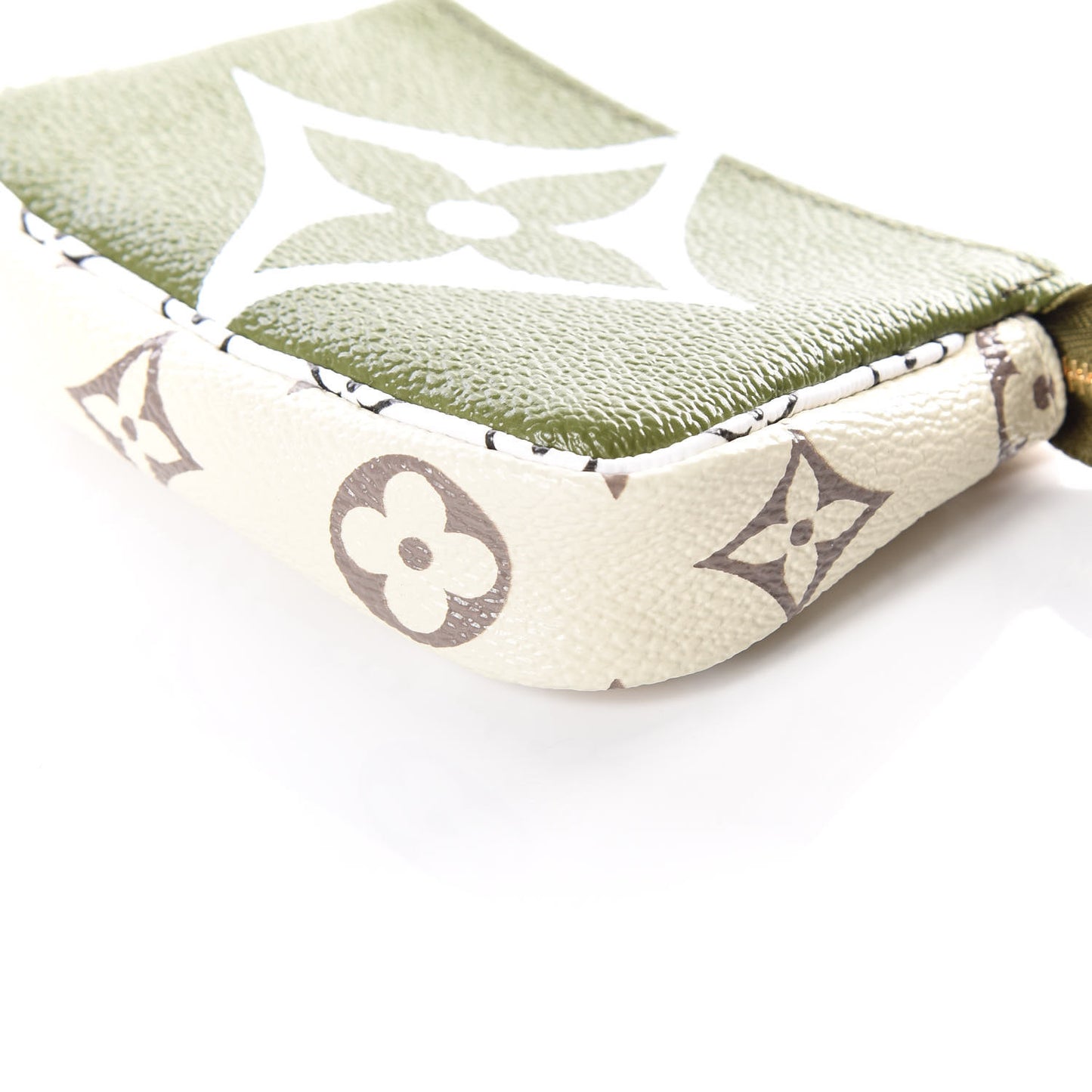 Monogram Giant Micro Pochette Accessories Kaki White