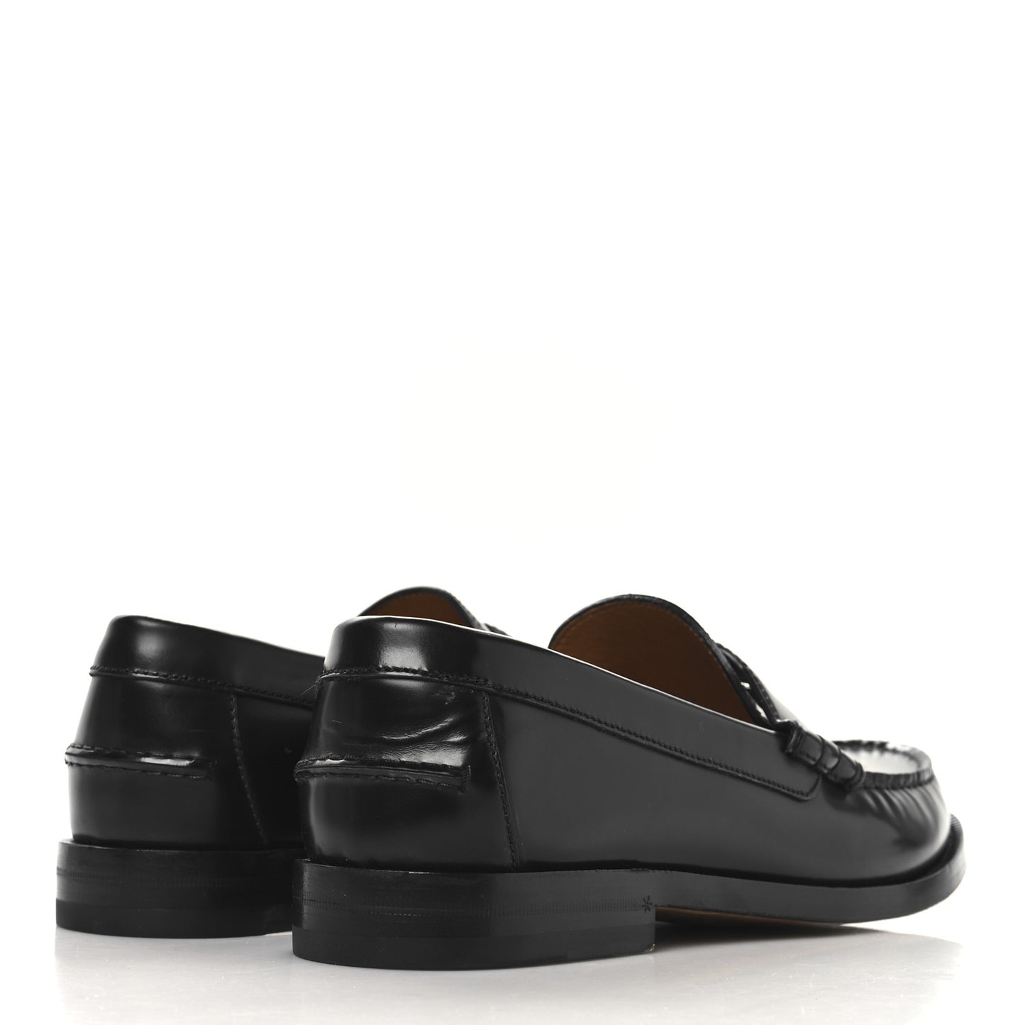 Calfskin Mens Interlocking G Millennial Ribot Loafers 8.5 Black