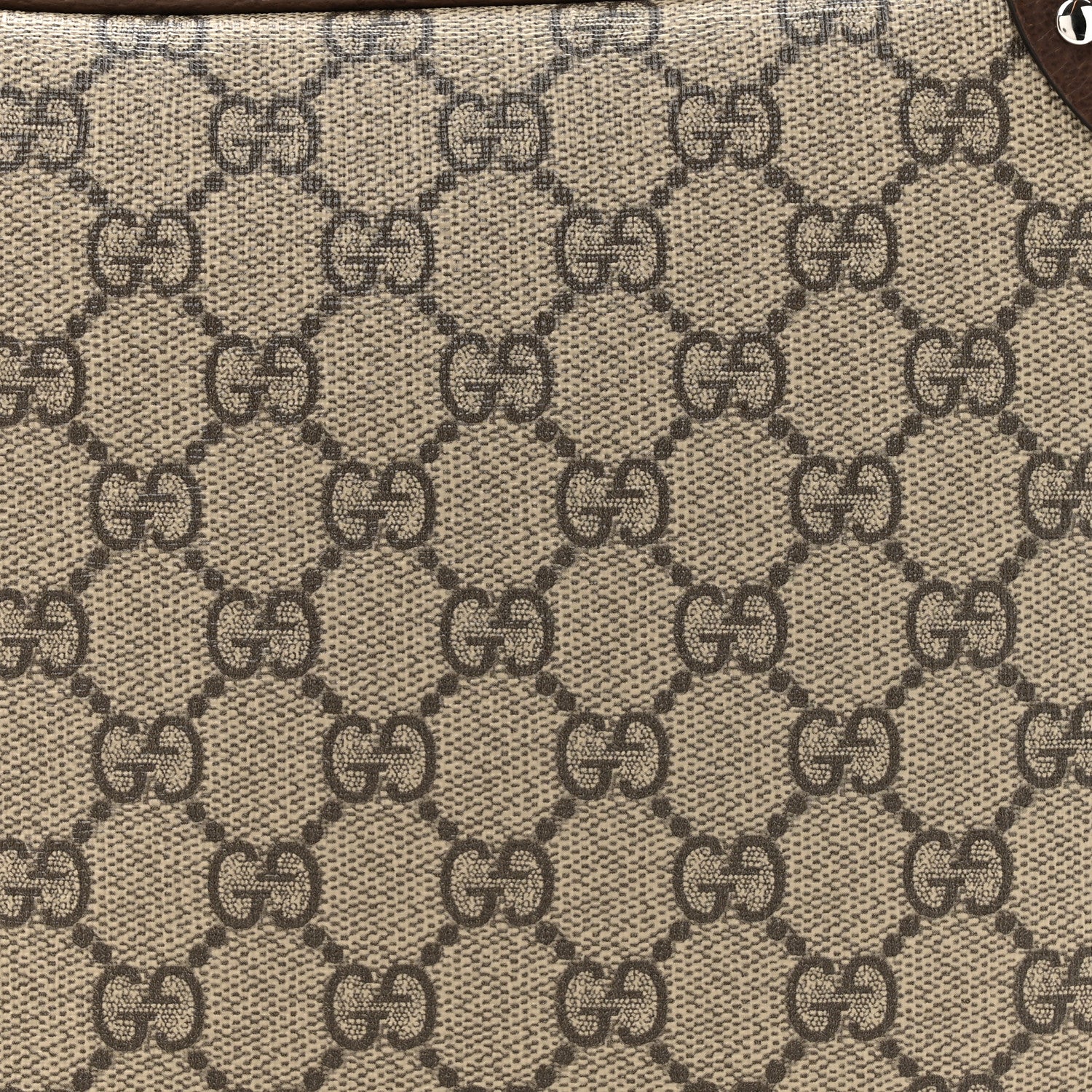Gucci GG Supreme Monogram Textured Calfskin Square Messenger Bag Beige Ebony New Acero 8 of 13