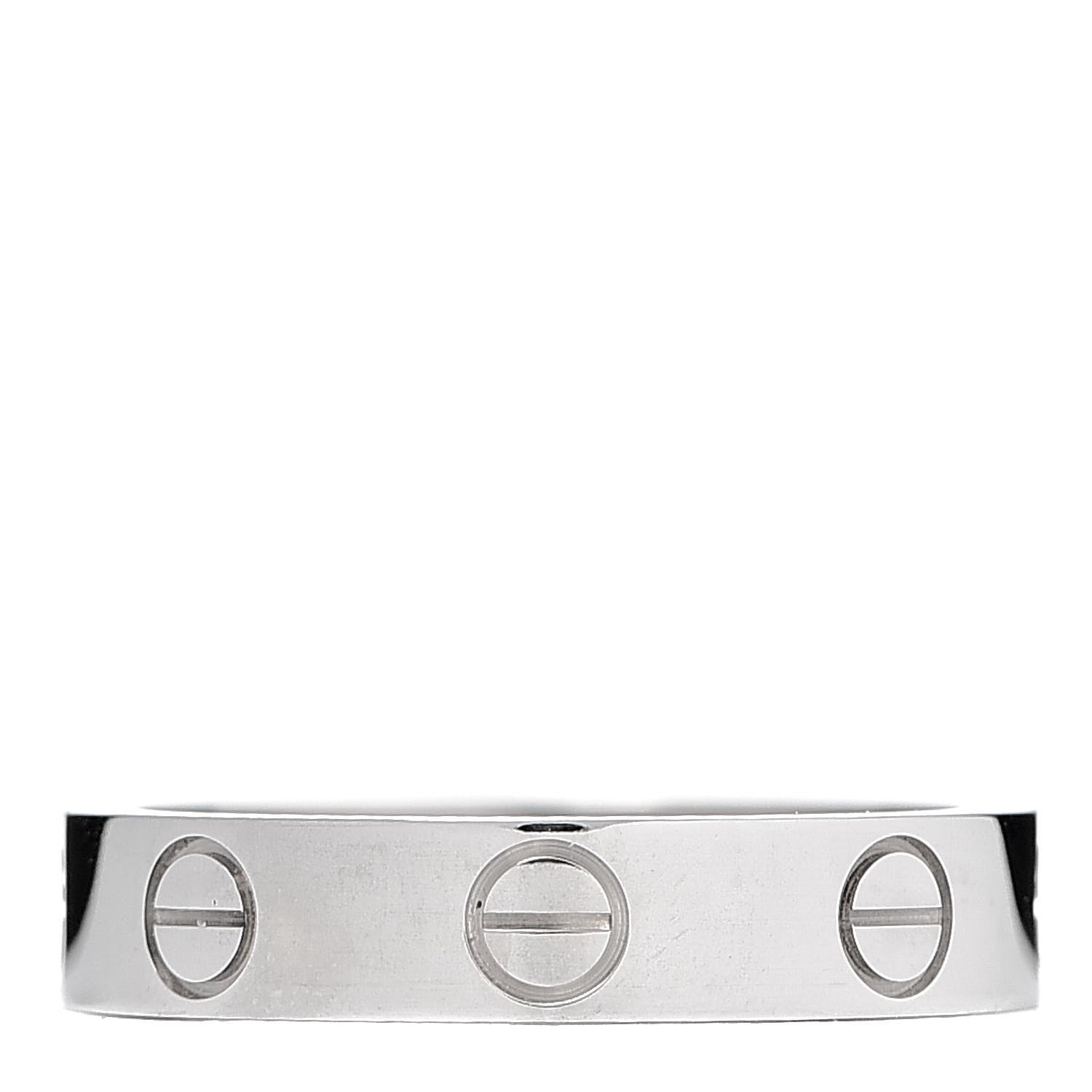 Cartier 18K White Gold 3.5mm LOVE Wedding Band Ring 47 4 3 of 5