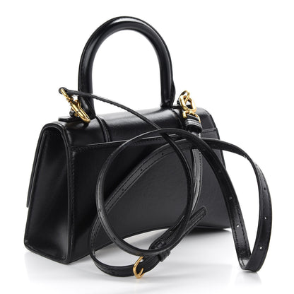 Balenciaga Shiny Box Calfskin Hourglass Top Handle Bag XS Black 3 of 8