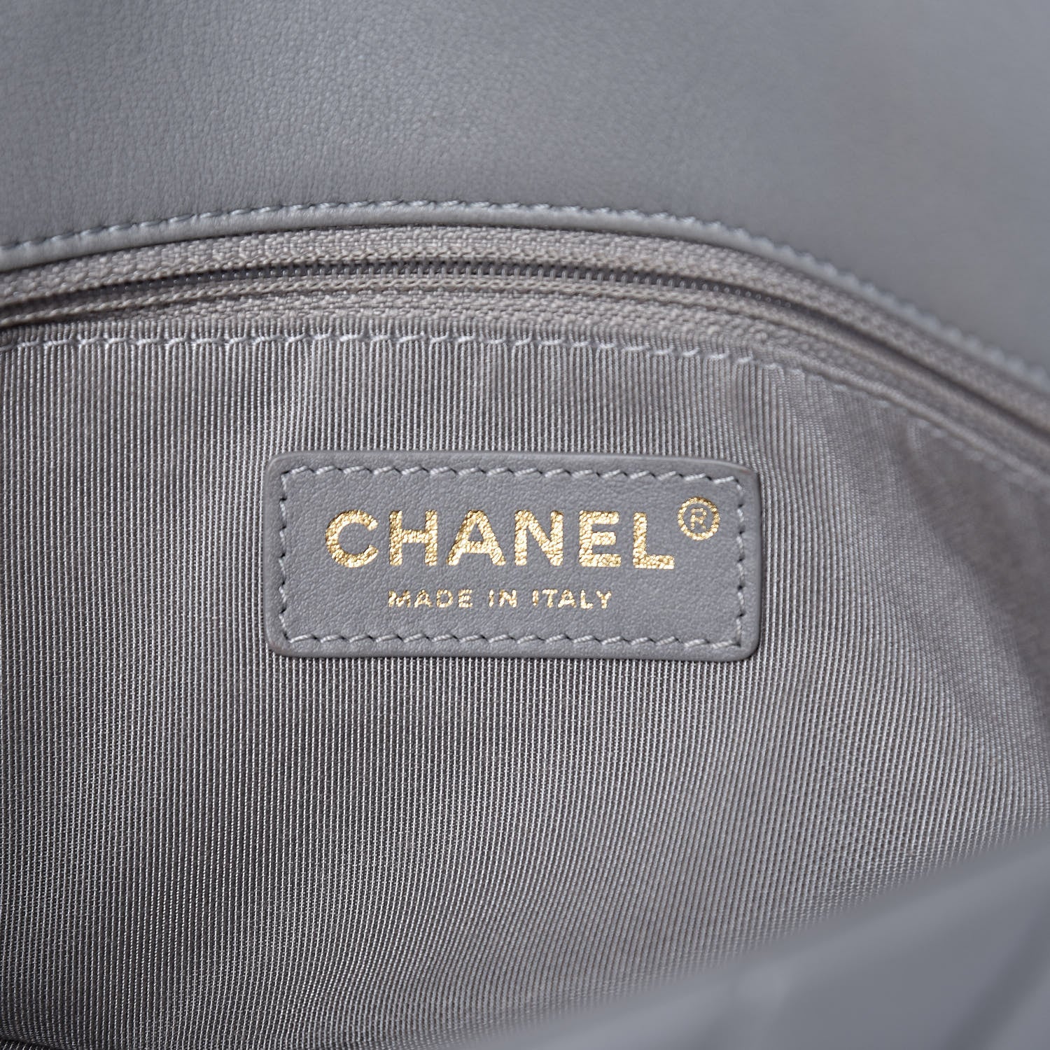 Chanel Lambskin Chevron Quilted Small Single Flap Grey 6 of 9