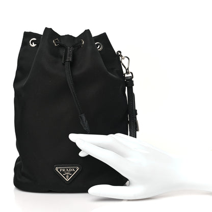 Prada Re-Nylon Saffiano Bucket Wristlet Black 2 of 11
