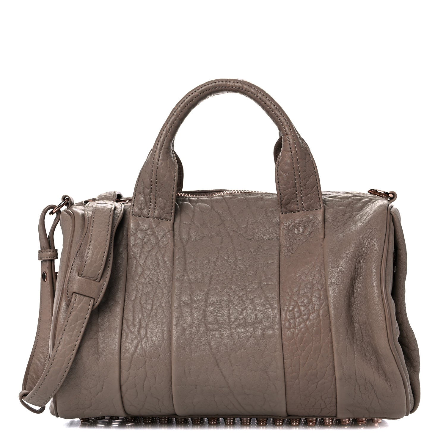 Alexander Wang Pebbled Lambskin Rocco Latte Rose Gold Hardware 1 of 12