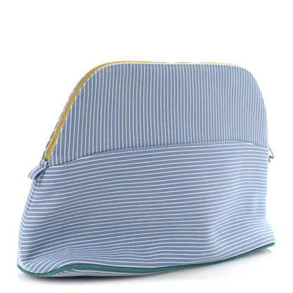 Hermes Cotton Stripe Bolide Passe-Passe Case Bleuet 5 of 16
