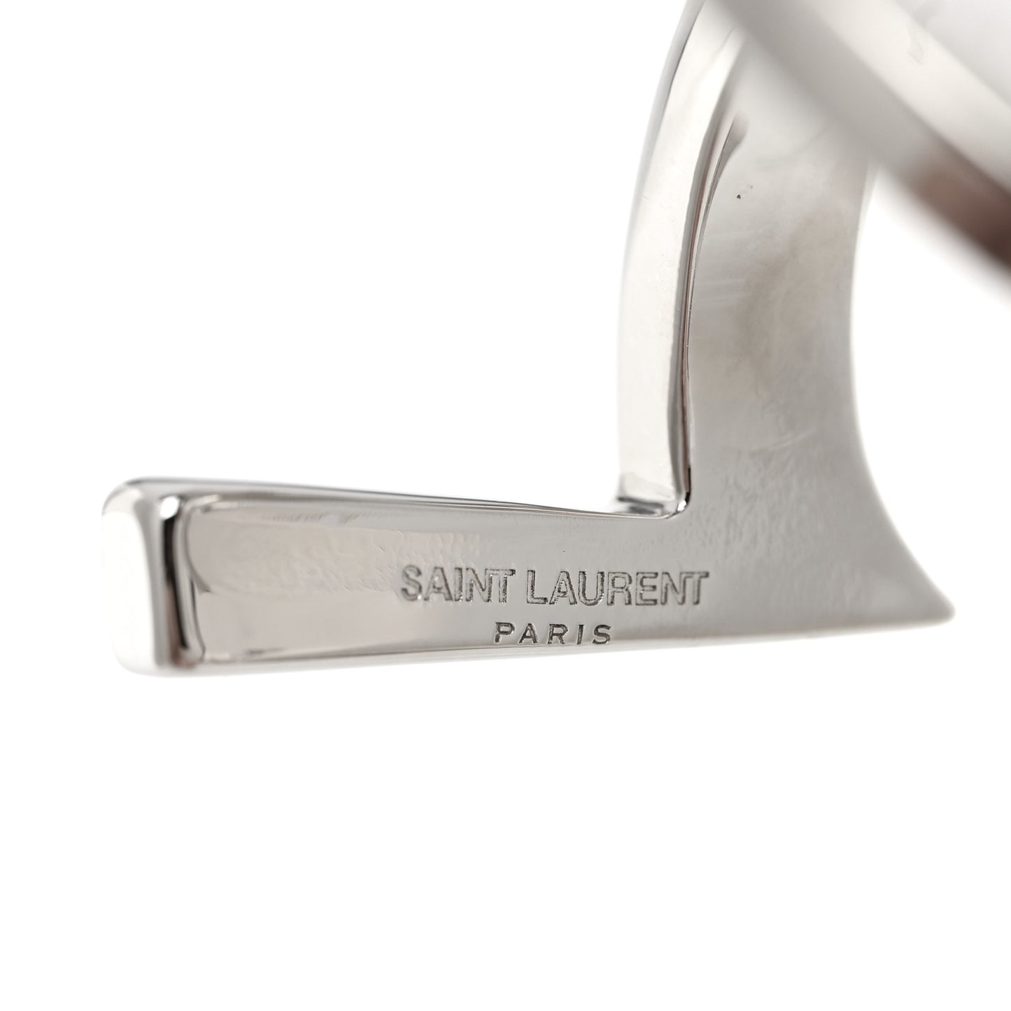 Brass Monogram Cuff Bracelet Palladium