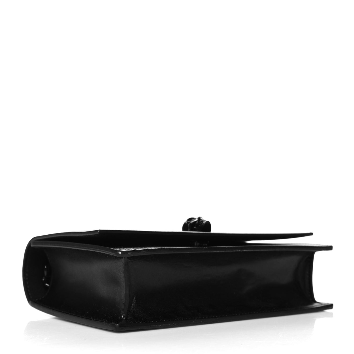 Calfskin Mini Skull Chain Crossbody Bag Black