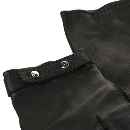 Hermes Calfskin Gloves 9 Black 4 of 4
