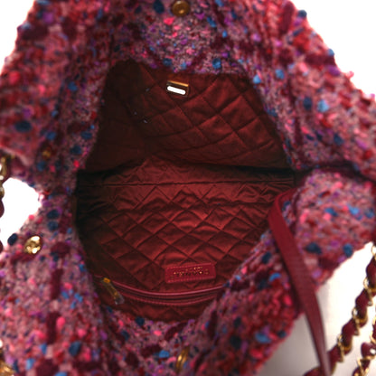 Chanel Tweed Quilted Chanel 22 Pink Burgundy 6 of 13
