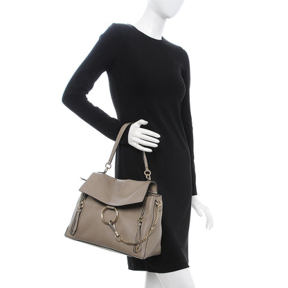 Chloe Calfskin Medium Faye Day Shoulder Bag Motty Grey 3 of 11