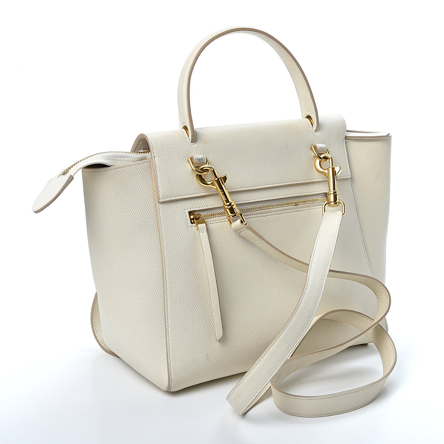 Celine Grained Calfskin Micro Belt Bag White 2 of 13