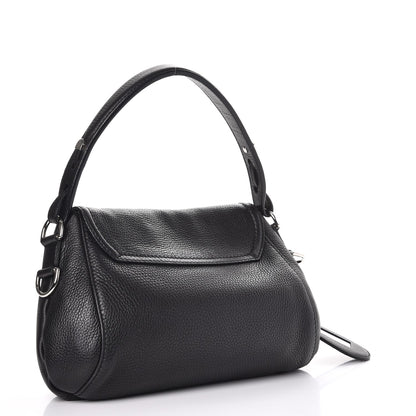 Gucci Pebbled Calfskin Medium Techno Horsebit Shoulder Flap Bag Black 3 of 7