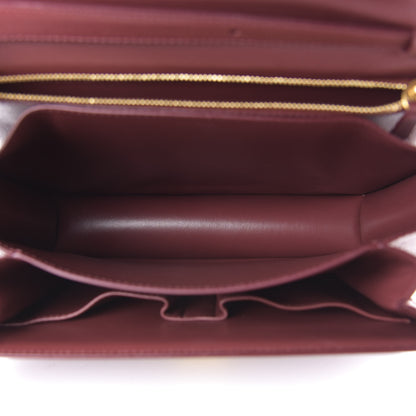 Celine Liege Calfskin Medium Classic Box Flap Bag Burgundy 5 of 10