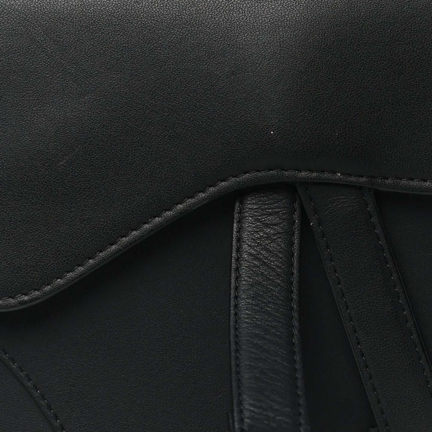 Ultra Matte Calfskin Saddle Belt Bag Black