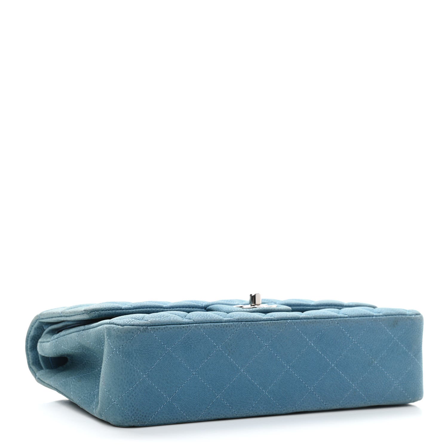 Chanel Iridescent Caviar Quilted Medium Double Flap Blue 8 of 13