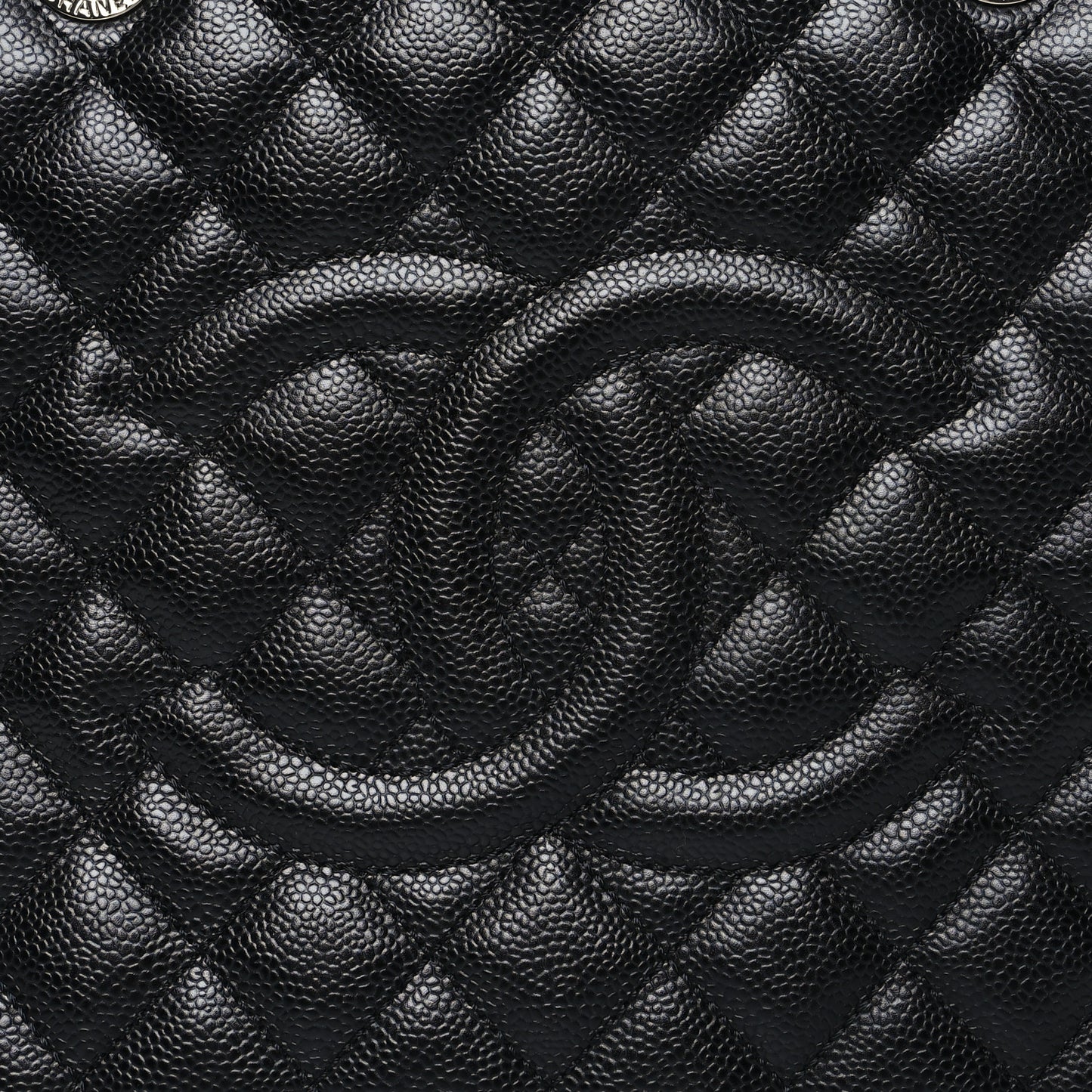 Caviar Quilted Grand Shopping Tote GST Black