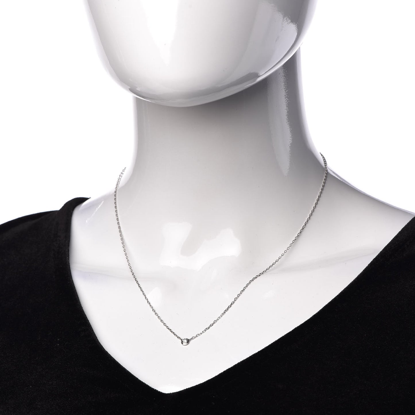 18K White Gold Diamond SM D'Amour Pendant Necklace