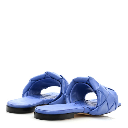 Bottega Veneta Nappa Maxi Intrecciato Lido Flat Sandals 40 Indigo 4 of 7