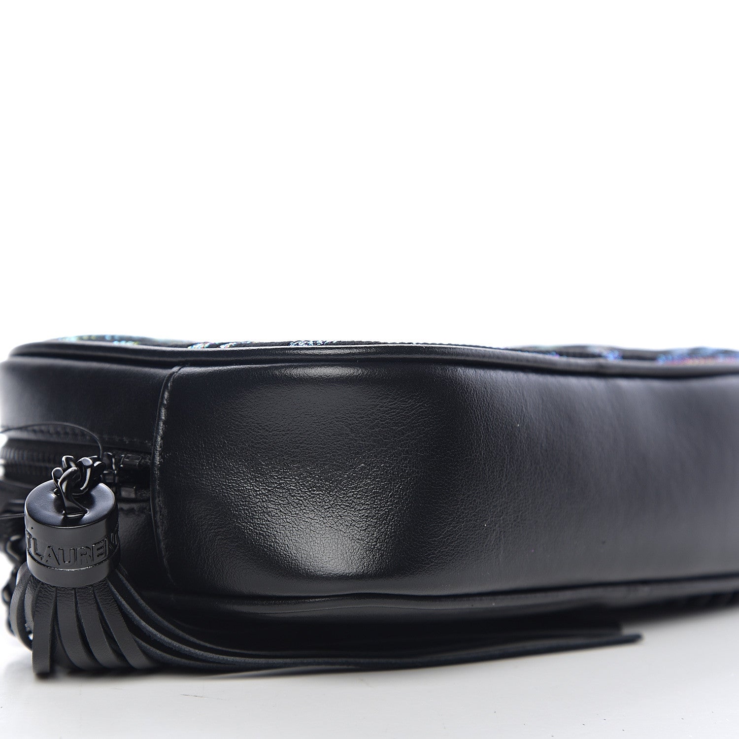 Saint Laurent Calfskin Tiger Burnout Monogram Lou Camera Bag Black Multicolor 7 of 10