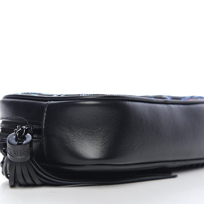 Saint Laurent Calfskin Tiger Burnout Monogram Lou Camera Bag Black Multicolor 7 of 10