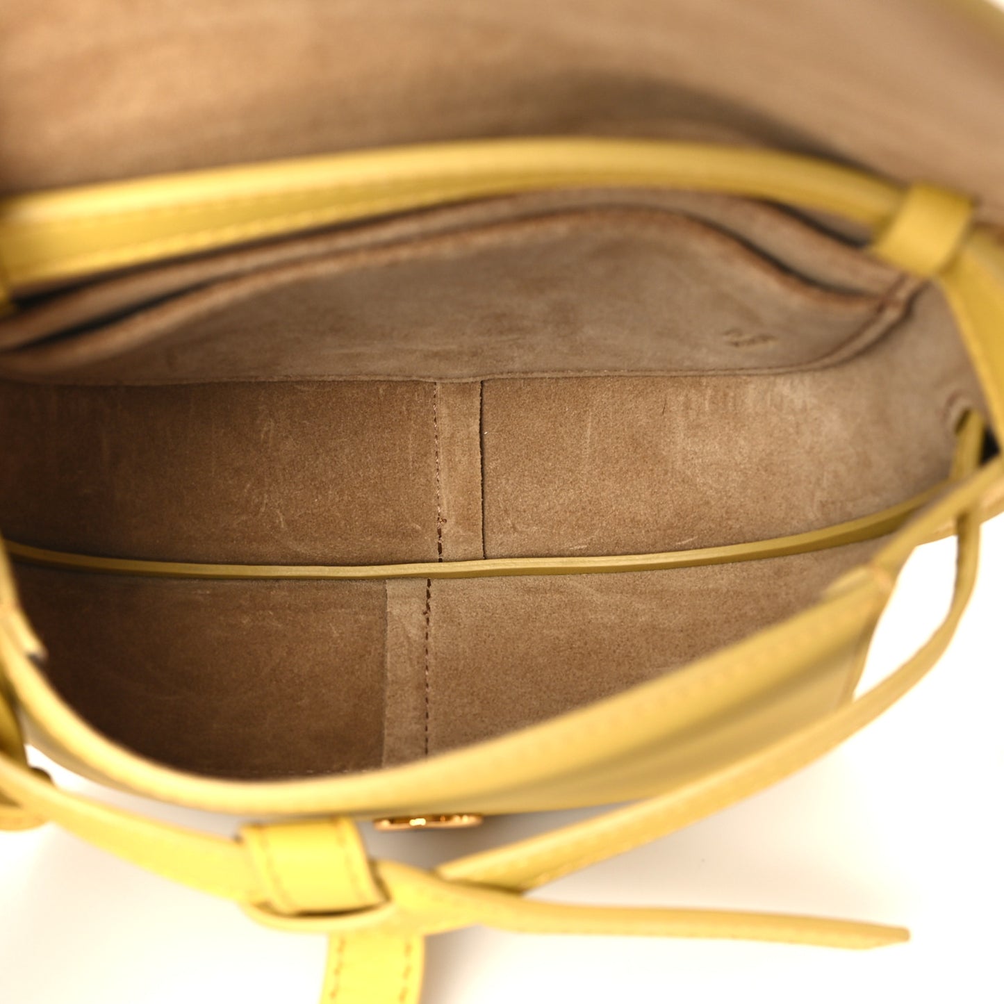 Calfskin Jacquard Mini Gate Dual Bag Dark Yellow