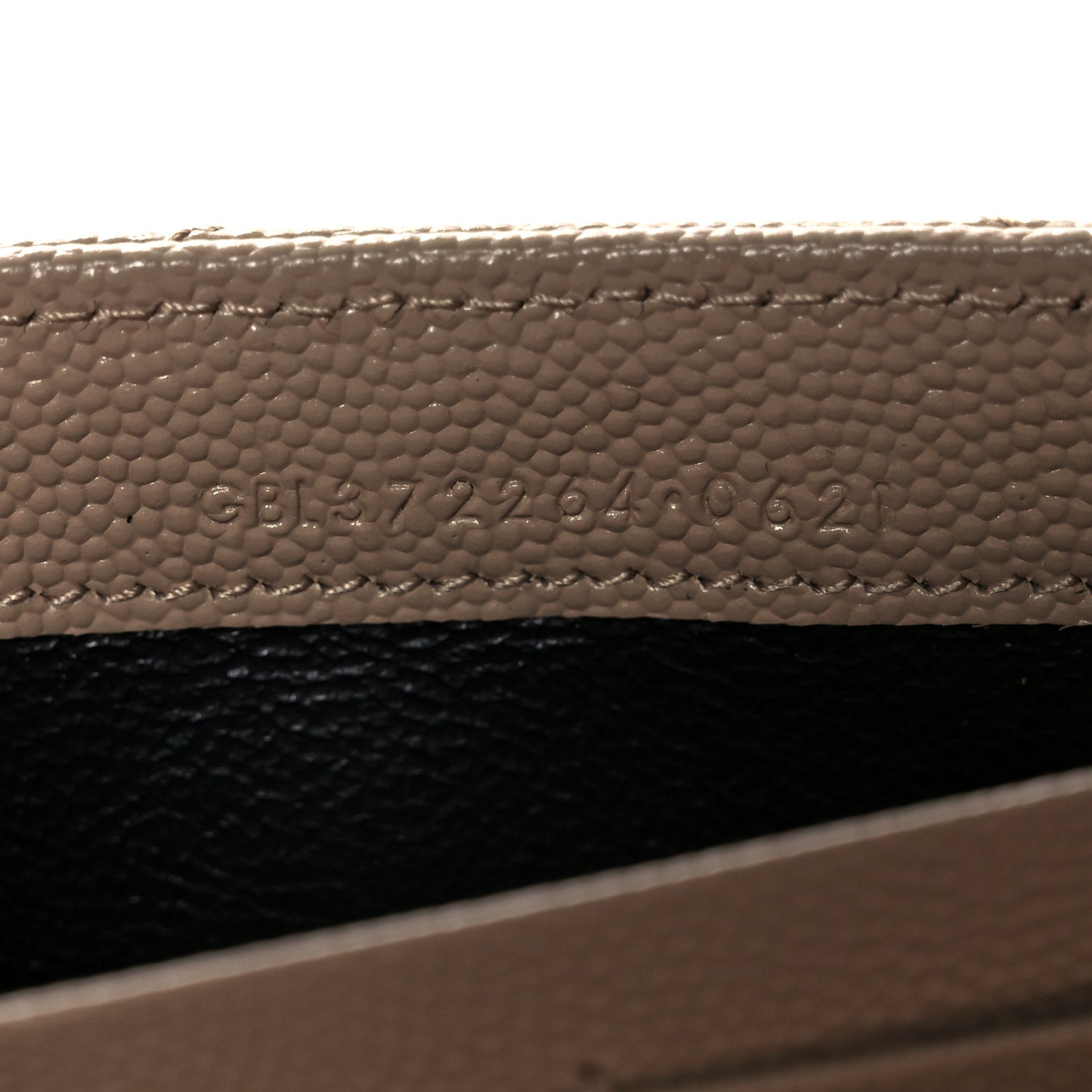 Grain De Poudre Matelasse Chevron Monogram Flap Wallet Taupe